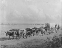 Photograph of study of Crossing the Plains by A. P. Hill