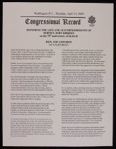 Congressional Record: Honoring the Life and Accomplishments of Rodney John Diridon