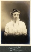 Portrait of woman in white blouse, Hotel Del Monte