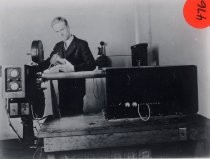 Philo T. Farnsworth and tele-film transmitter