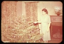 "Margaret & Christmas Tree, December 1948"