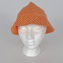 Orange gingham bucket hat