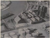 Aerial view of Bayside Cannery, Alviso, c.1935