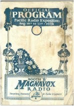 Official program of the Pacific Radio Exposition