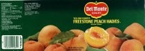 Del Monte Freestone Peach Halves label