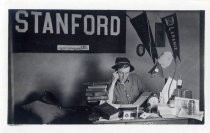 Stanford University student at his desk