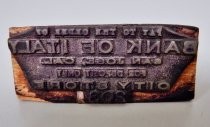 Bank of Italy rubber stamp