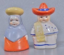 Mexican woman and man salt & pepper shakers