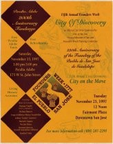 Fifth Annual Founders Week City of Discovery promotional poster