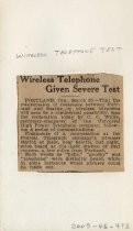 Wireless Telephone Given Severe Test