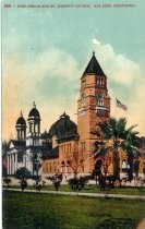 266--Post Office and St. Joseph's Church, San Jose, California