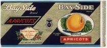 Bay Side Brand Apricots label