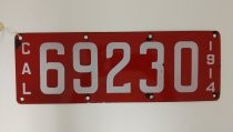 California license plate 69230