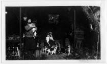 Lucille Riker and Winnifred Allington with cats