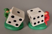 Dice with elves salt & pepper shakers