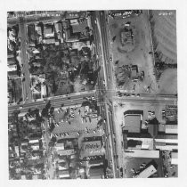 Aerial photograph of First Street and Alma