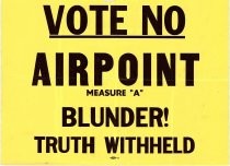 Vote No Airpoint Measure A campaign poster