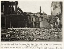 Second St, and San Fernando St., San Jose, Cal., after the Earthquake, April 18, 1906