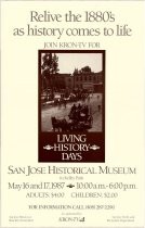 San Jose Historical Museum Living History Days poster