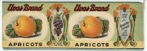 Uvas Brand Apricots label