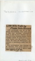 4'100-Mile Talk by Phone Sets Record