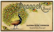 Peacock Brand, California Packing Corporation, San Francisco, California