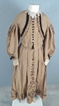 1860s brown wool dress