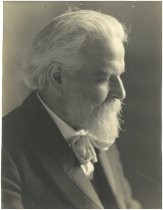 Portrait of Edwin Markham, side profile