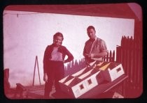 "Ross Building Janice's Doll House, Spring 1948"