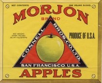 Morjon Brand Apples, Connell Bros. Co. Ltd. crate label