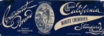 Continental Brand Choice California White Cherries label