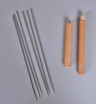 Steel stocking knitting needles