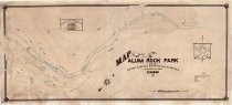 Map of part of Alum Rock Park showing improvements east of bath houses