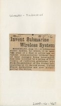 Invent Submarine Wireless System