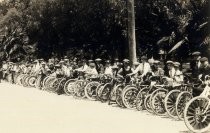 Group portrait of cyclists, San Jose Bicycle Day, May 5 ,1923