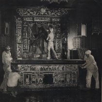 Dismantling the Joss House altar, 1948