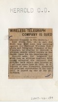 Wireless Telegraph Company Is Sued