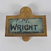 Masonic name plate