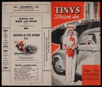 Tiny's Drive in menu