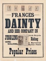 Frances Dainty Co. promotional poster