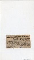 Dr. Dellinger Named Radio Engineer