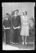 "Midway School Grad. 1940" group portrait