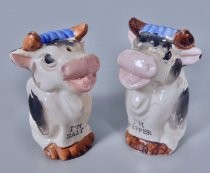 Cow Toby jugs salt & pepper shakers