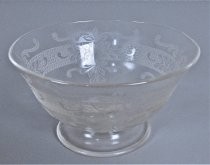 Depression glass ice cream bowl