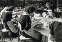 Women assembling radios, Motorola factory