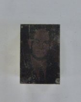 Man's portrait printing block