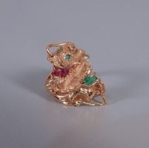 Gold ring with dragons