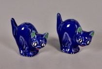 Blue cats salt & pepper shakers