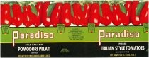 Paradiso brand Italian Style Tomatoes label