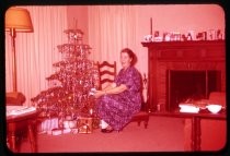 "Christmas Eve Tree & Margaret Dec. 24, 1956"